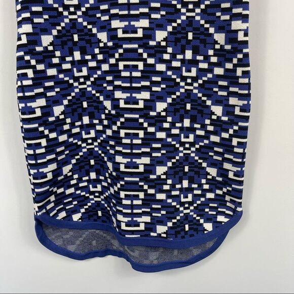 Parker Sweater Knit Geometric Calypso Combo Print BodyCon Racer Back Mini Dress - Picture 12 of 16